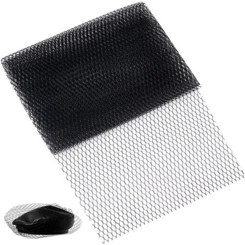 Black Nylon Net Mesh Fabric 3 Yard 10 Inch Wide 0.2mm Thick