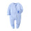 Baby Footed Pajamas Cotton Light Blue 3M 1