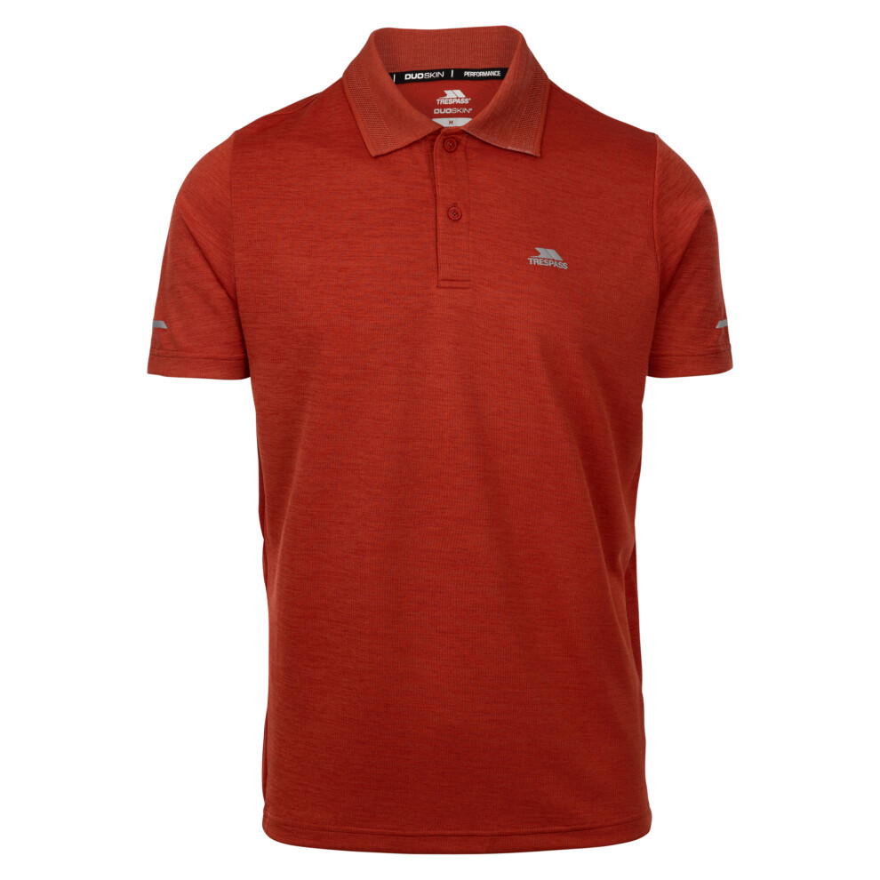 Trespass (M, Burnt Sienna Marl) Mens Mckay Active Polo Shirt