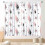 Mid-Century Modern Geometric Curtains Pink Gray 2 Panels 1