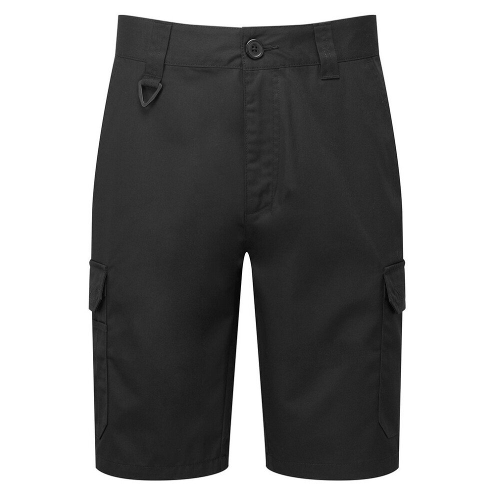 Premier (M, Black) Mens Work Cargo Shorts