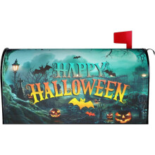 Halloween Mailbox Cover Pumpkin Graveyard 21 x 25.5 Inch