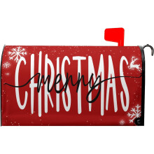 Red Christmas Magnetic Mailbox Cover 21x18 Inch