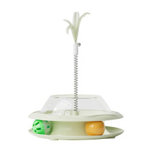 Clear Track Cat Ball Toy with Treat Dispenser and Rotating