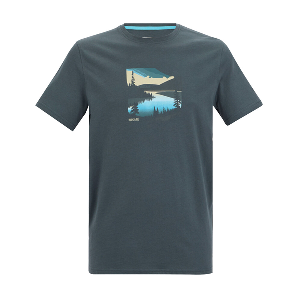 Regatta (5Xl, Storm Grey) Mens Breezed Graphic T-Shirt