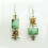 Boho Drop Earrings 925 Silver with Tourmaline One Pair 1