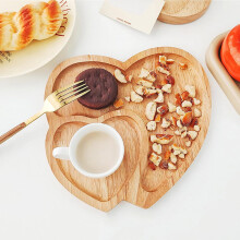Heart-Shaped Wooden Cutting Board for Cheese and Bread 9.06