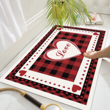 Valentine's Day Area Rug and Door Mat 16x24 IN Red