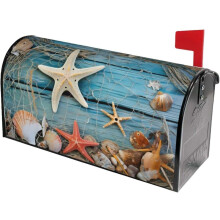 Seashell Beach Starfish Mailbox Cover Magnetic 21x18 in