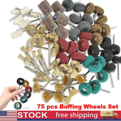 Mini Polishing Kit Abrasive Buffing Wheels 75PCS