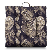 Boho Paisley Meditation Floor Pillow 22x22 Inch Square