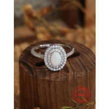 APIPEE Opal Ring Sterling Silver 925 Women's Fashion Ring