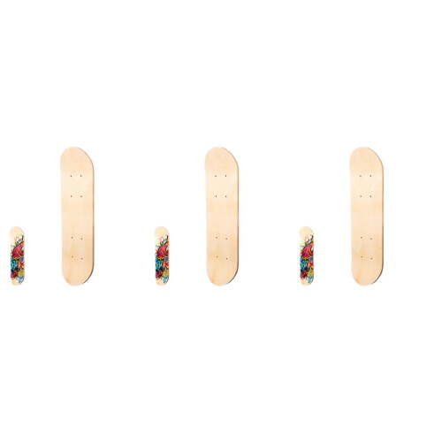 Blank Skateboard Deck Toy for DIY Graffiti Painting 3 pcs