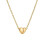 Initial Pendant Necklace 18K Gold Plated Figaro Chain 1