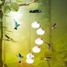 Hummingbird Feeder with Wind Chime Leak-Proof Ant-Bee Proof
