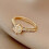 Women's Copper Adjustable Cubic Zirconia Ring 1pc 1