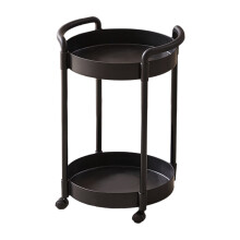 Small Mobile Side Table with Wheels Plastic 1