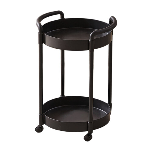 Small Mobile Side Table with Wheels Plastic 1