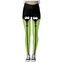 Halloween leggings for plus-size women high-waisted