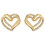 Stud Earrings Set Rhinestone Gold Circle 2 pcs 1