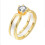 Women's Stainless Steel and Ceramic Wedding Ring with Cubic 1