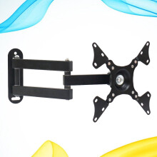 Black Flat Screen TV Wall Mount Bracket 360 Rotation 1