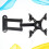 Black Flat Screen TV Wall Mount Bracket 360 Rotation 1 1