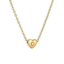Initial Pendant Necklace 18K Gold Plated Heart Letter A-Z