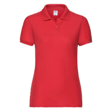 (S, Red) Fruit of the Loom Womens/Ladies 65/35 Polo Shirt