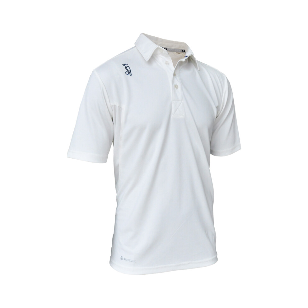 Kookaburra (L, White) Boys Pro Players Cricket Shirt
