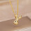 Bubble Letter Necklace Gold Plated Dainty Initial Pendant 1