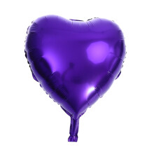 Heart Foil Balloons Blue Light Purple Purple 12 pcs