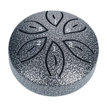 Steel Tongue Drum 6-Note 3 Inch with Mallet and Bag Gray