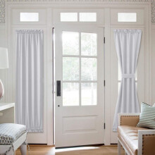 Blackout French Door Curtain White 137x183cm