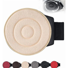 Seat Cushion Beige Durable No-Pilling 360 Rotating