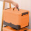 Boîtes de rangement empilables avec couvercles, orange, lot de 6 1