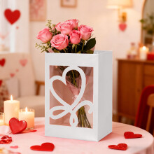 Sac fourre-tout fleuri pour la Saint-Valentin avec fenĂŞtre transparente