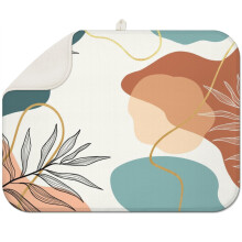 Tapis d'égouttage de cuisine à motif floral bohème en microfibre 45 x 60 cm