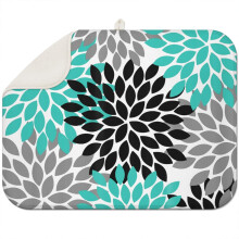 Tapis égouttoir à vaisselle bohème à motif floral en microfibre 45,7 x 61 cm