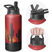 Roestvrijstalen waterfles met drievoudige isolatie, 950 ml (32 oz) met
