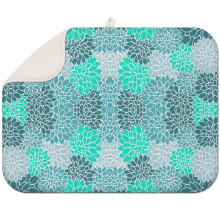 Tapis égouttoir à vaisselle bohème à motif floral en microfibre 45,7 x 61 cm