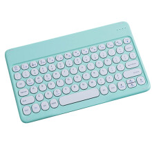 Draagbaar Bluetooth-toetsenbord in kleurrijke, compacte retro-stijl.