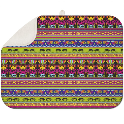 Boho diskmatta 45x61 cm tjock mikrofiber blommig