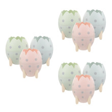 Ensemble de 3 porte-stylos en forme d'œuf de dinosaure, surface lisse