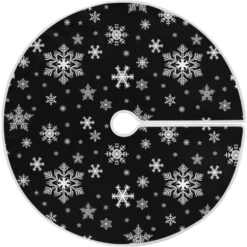 Svart snöflingejulgranskjol 86 cm