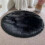 Tapete redondo felpudo preto de 71 x 71 cm (28 x 28 polegadas) antiderrapante. 1