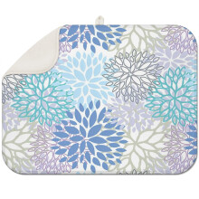 Tapis égouttoir à vaisselle bohème à motif floral en microfibre 45,7 x 61 cm
