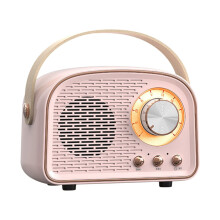 Prenosný mini bezdrôtový retro Bluetooth reproduktor s FM rádiom, USB a...
