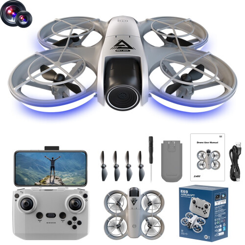 Drone με κάμερα διπλής LED, κράτημα ύψους, ταχύτητα χωρίς κεφαλή