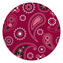 Nappe ronde 112 cm (44 pouces) en tissu Oxford imperméable à motif cachemire